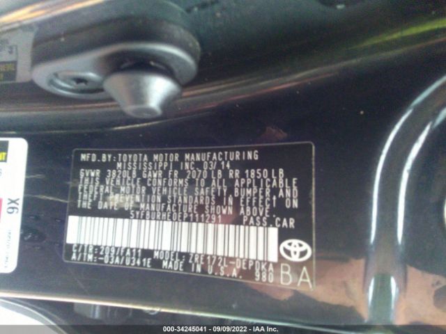 Photo 8 VIN: 5YFBURHE0EP111291 - TOYOTA COROLLA 