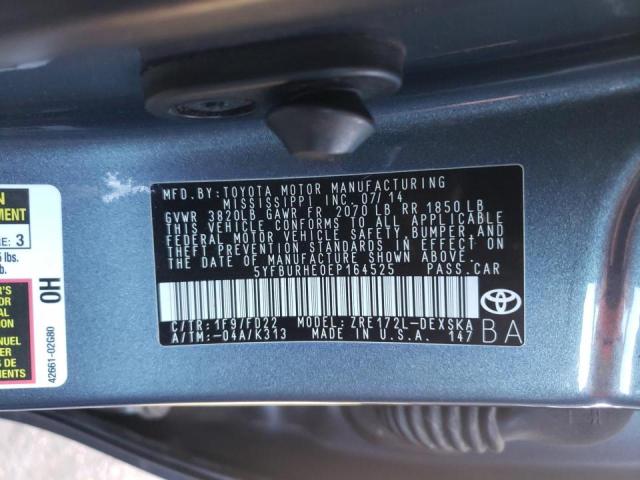 Photo 9 VIN: 5YFBURHE0EP164525 - TOYOTA COROLLA L 