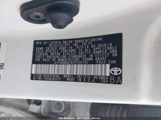 Photo 8 VIN: 5YFBURHE0FP226197 - TOYOTA COROLLA 