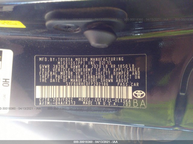 Photo 8 VIN: 5YFBURHE0FP282186 - TOYOTA COROLLA 