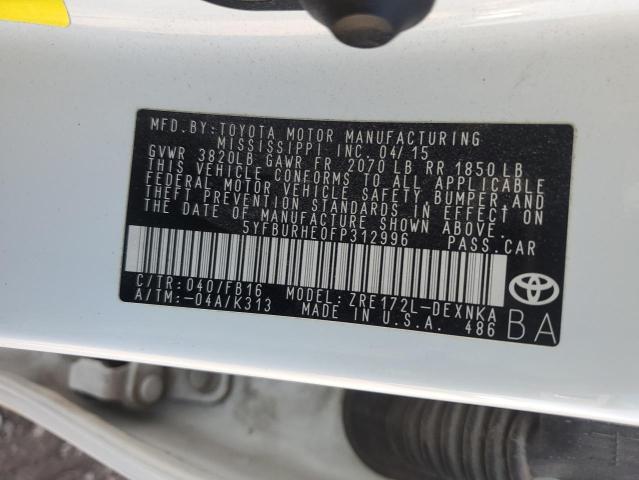 Photo 11 VIN: 5YFBURHE0FP312996 - TOYOTA COROLLA 