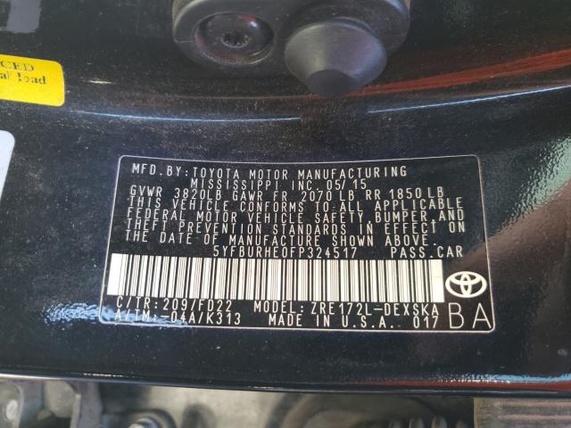 Photo 9 VIN: 5YFBURHE0FP324517 - TOYOTA COROLLA L 