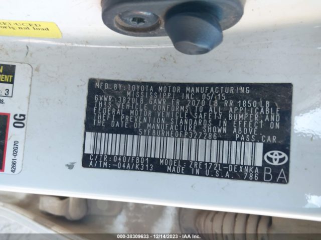 Photo 8 VIN: 5YFBURHE0FP327286 - TOYOTA COROLLA 