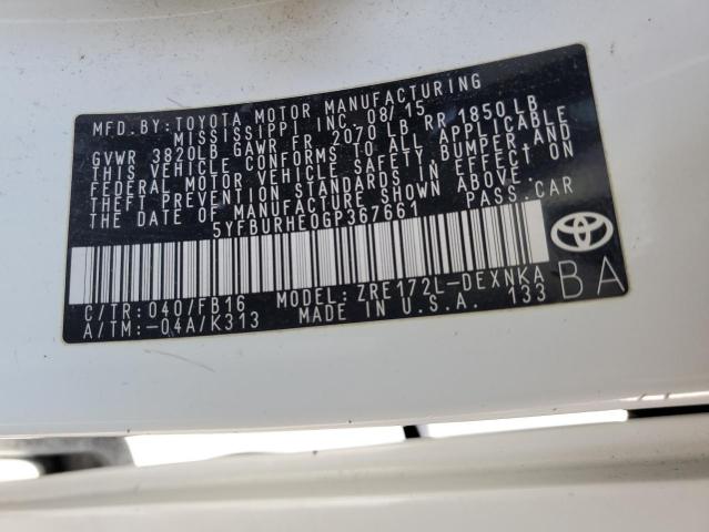 Photo 11 VIN: 5YFBURHE0GP367661 - TOYOTA COROLLA 