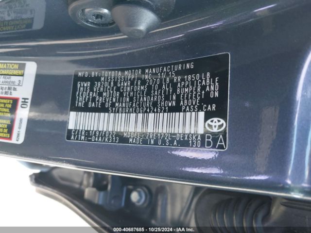 Photo 8 VIN: 5YFBURHE0GP424621 - TOYOTA COROLLA 