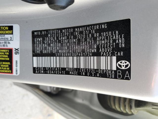 Photo 11 VIN: 5YFBURHE0GP461734 - TOYOTA COROLLA 