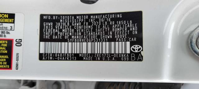 Photo 9 VIN: 5YFBURHE0GP531331 - TOYOTA COROLLA 