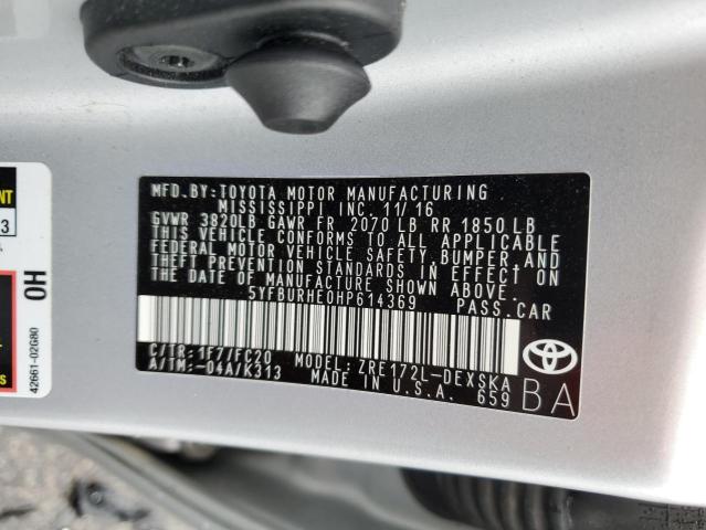 Photo 11 VIN: 5YFBURHE0HP614369 - TOYOTA COROLLA L 