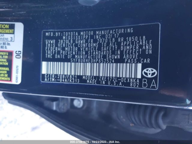 Photo 8 VIN: 5YFBURHE0HP652524 - TOYOTA COROLLA 