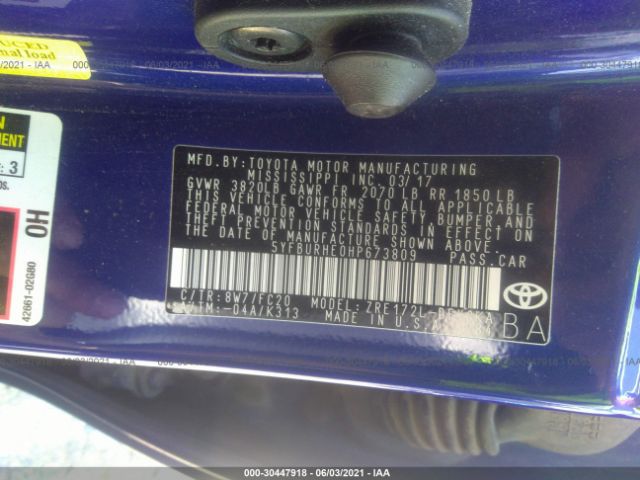 Photo 8 VIN: 5YFBURHE0HP673809 - TOYOTA COROLLA 