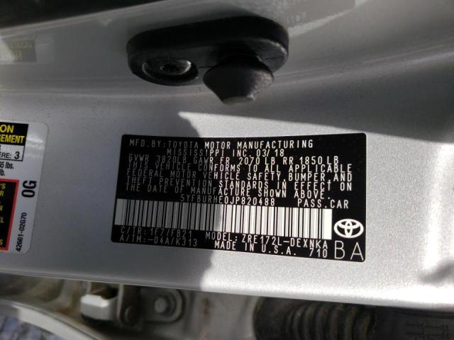 Photo 9 VIN: 5YFBURHE0JP820488 - TOYOTA COROLLA L 