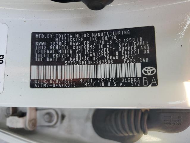 Photo 12 VIN: 5YFBURHE0KP882586 - TOYOTA COROLLA 