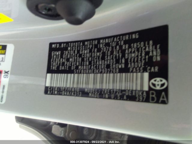 Photo 8 VIN: 5YFBURHE0KP902268 - TOYOTA COROLLA 