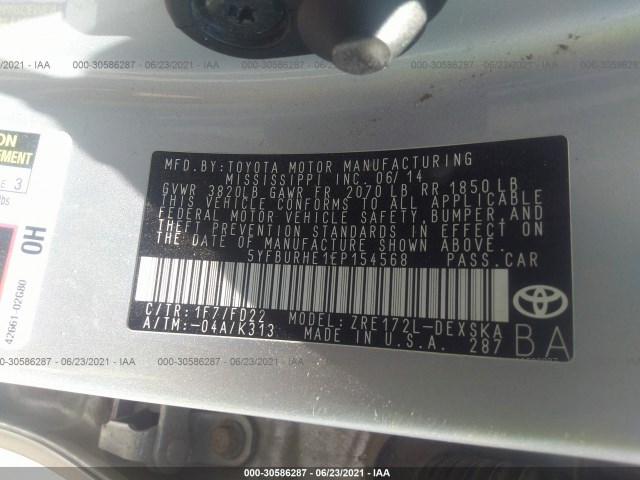 Photo 8 VIN: 5YFBURHE1EP154568 - TOYOTA COROLLA 