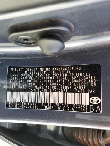 Photo 11 VIN: 5YFBURHE1FP202524 - TOYOTA COROLLA L 