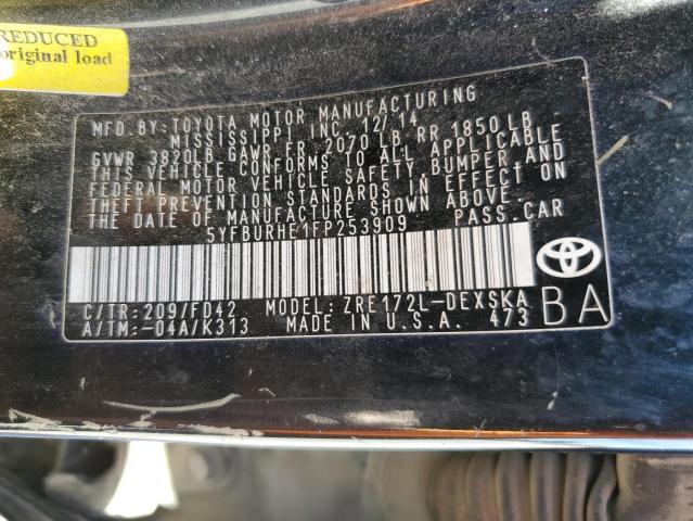 Photo 11 VIN: 5YFBURHE1FP253909 - TOYOTA COROLLA L 