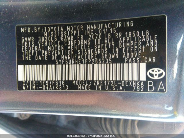 Photo 8 VIN: 5YFBURHE1FP265235 - TOYOTA COROLLA 