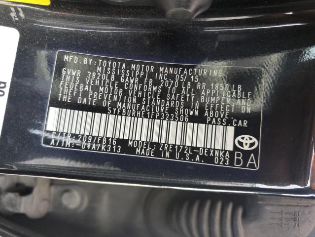 Photo 11 VIN: 5YFBURHE1FP323506 - TOYOTA COROLLA L 