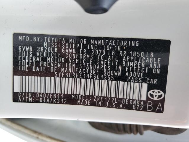 Photo 11 VIN: 5YFBURHE1HP601355 - TOYOTA COROLLA 