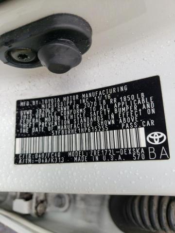 Photo 11 VIN: 5YFBURHE1HP615255 - TOYOTA COROLLA L 