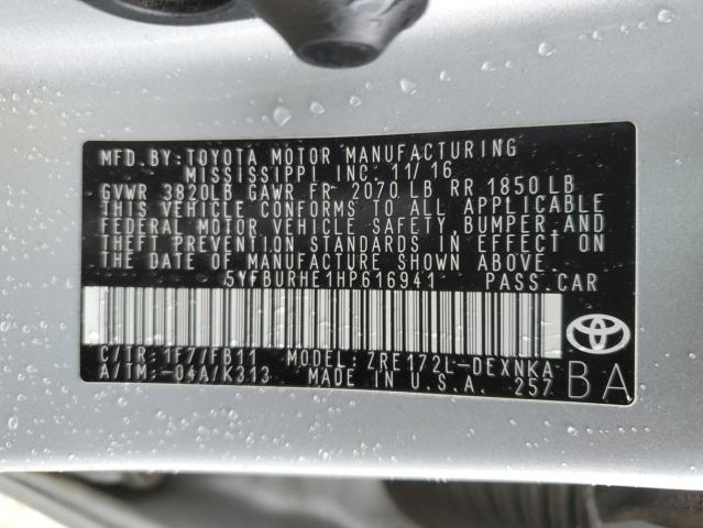 Photo 11 VIN: 5YFBURHE1HP616941 - TOYOTA COROLLA 