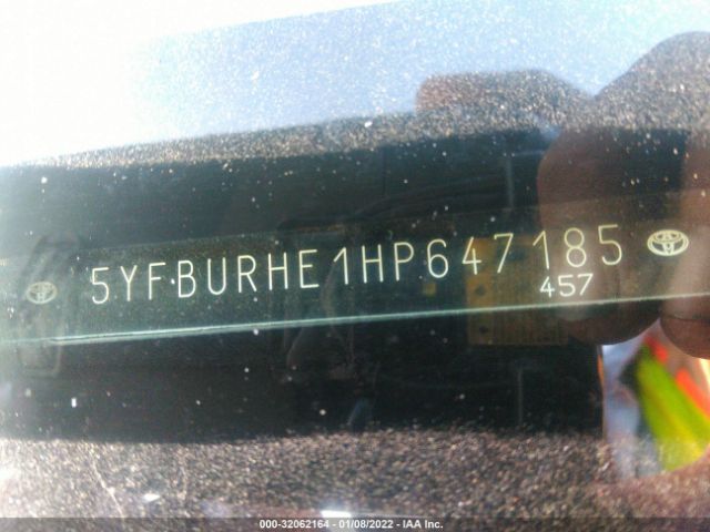 Photo 8 VIN: 5YFBURHE1HP647185 - TOYOTA COROLLA 