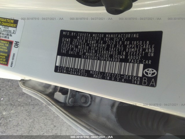 Photo 8 VIN: 5YFBURHE1HP694880 - TOYOTA COROLLA 