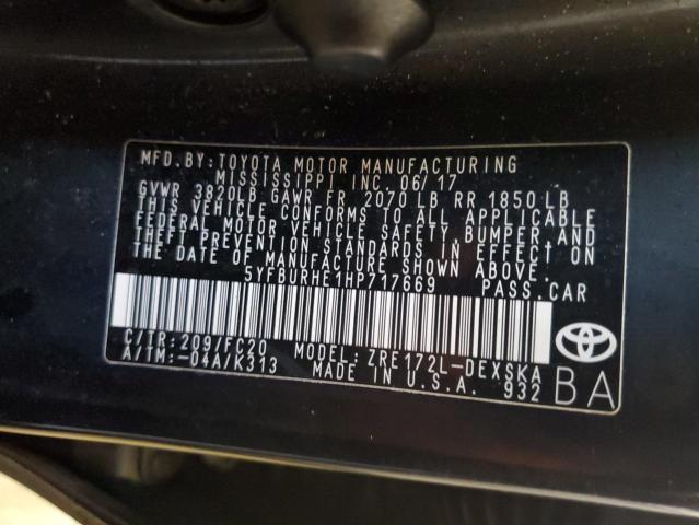 Photo 11 VIN: 5YFBURHE1HP717669 - TOYOTA COROLLA 