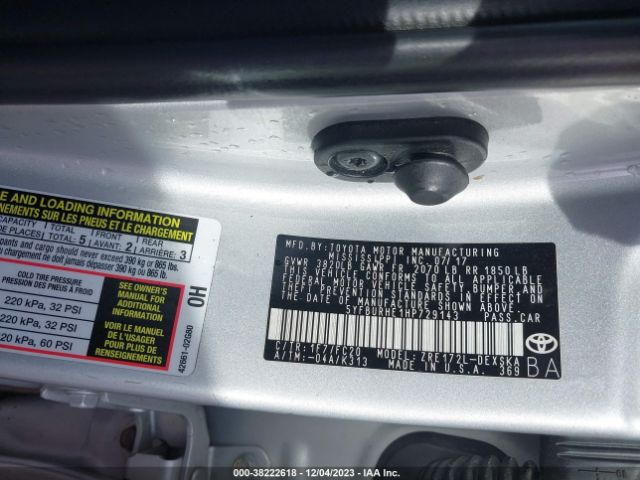 Photo 8 VIN: 5YFBURHE1HP729143 - TOYOTA COROLLA 