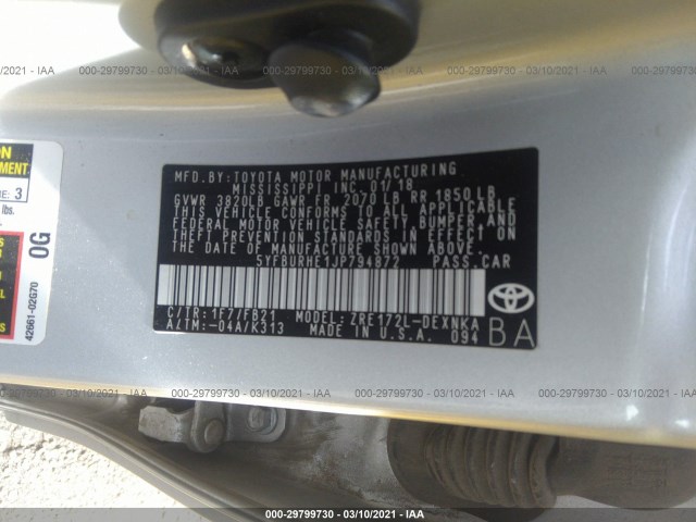 Photo 8 VIN: 5YFBURHE1JP794872 - TOYOTA COROLLA 