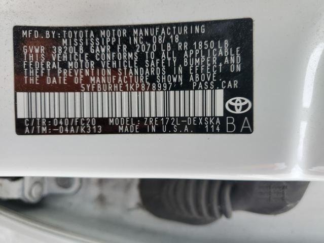 Photo 11 VIN: 5YFBURHE1KP878997 - TOYOTA COROLLA L 