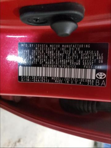 Photo 9 VIN: 5YFBURHE1KP936123 - TOYOTA COROLLA L 