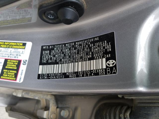 Photo 9 VIN: 5YFBURHE2EP095319 - TOYOTA COROLLA L 