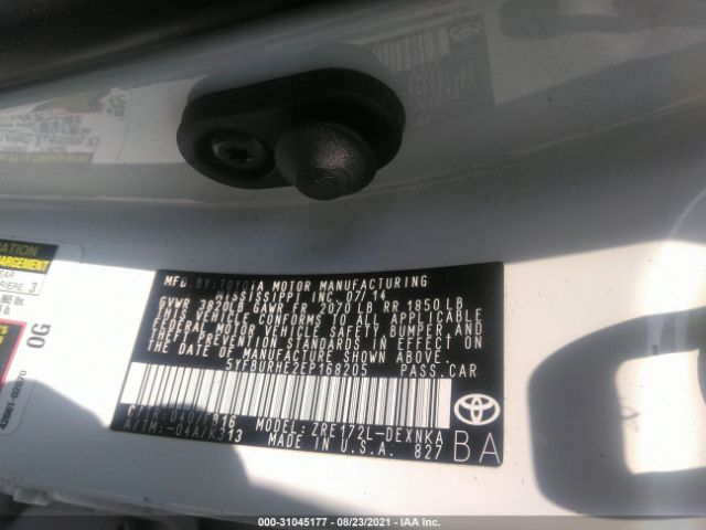 Photo 8 VIN: 5YFBURHE2EP168205 - TOYOTA COROLLA 