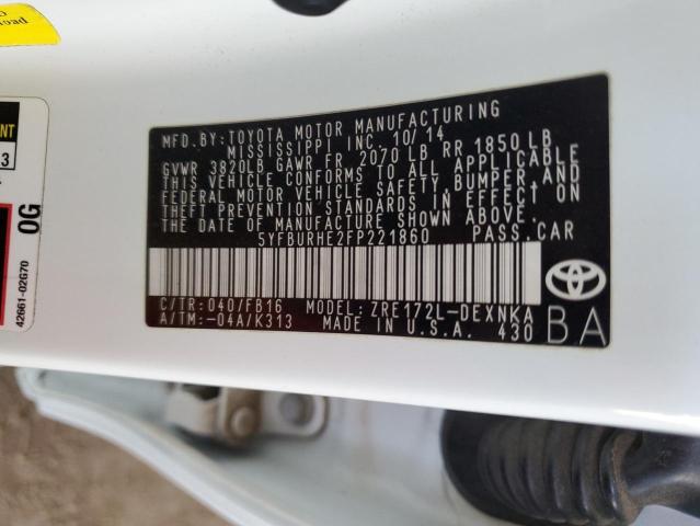 Photo 11 VIN: 5YFBURHE2FP221860 - TOYOTA COROLLA 