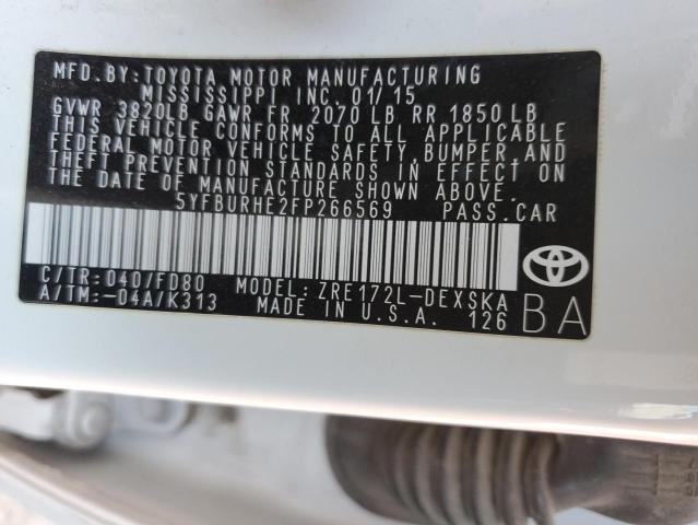 Photo 12 VIN: 5YFBURHE2FP266569 - TOYOTA COROLLA 