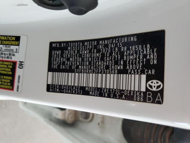 Photo 12 VIN: 5YFBURHE2FP310568 - TOYOTA COROLLA 