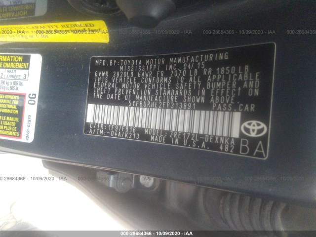 Photo 8 VIN: 5YFBURHE2FP313891 - TOYOTA COROLLA 