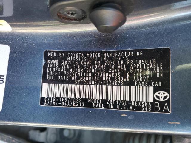 Photo 12 VIN: 5YFBURHE2FP324079 - TOYOTA COROLLA L 