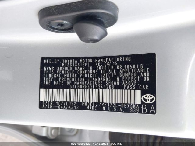 Photo 8 VIN: 5YFBURHE2FP341268 - TOYOTA COROLLA 