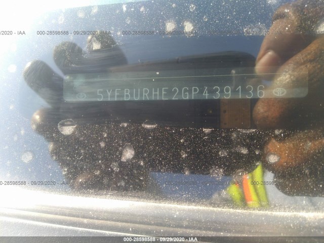 Photo 8 VIN: 5YFBURHE2GP439136 - TOYOTA COROLLA 