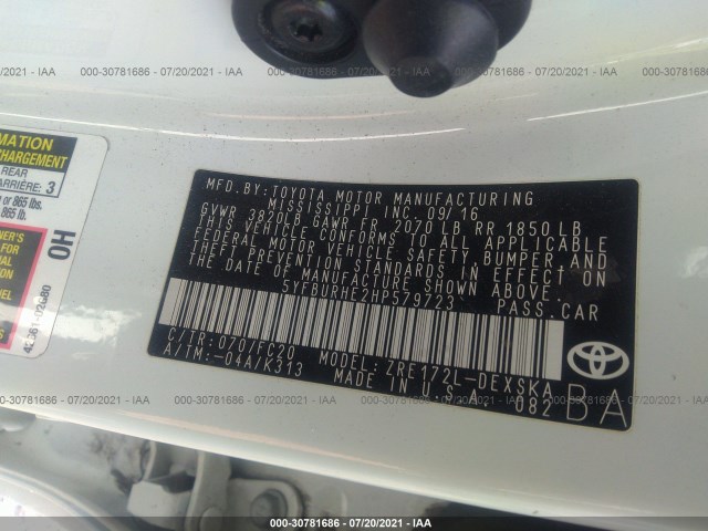 Photo 8 VIN: 5YFBURHE2HP579723 - TOYOTA COROLLA 