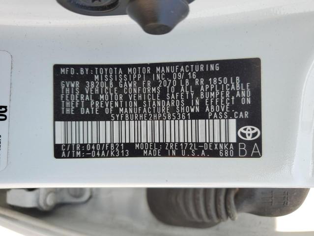 Photo 11 VIN: 5YFBURHE2HP585361 - TOYOTA COROLLA L 