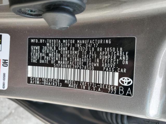 Photo 11 VIN: 5YFBURHE2HP678509 - TOYOTA COROLLA 