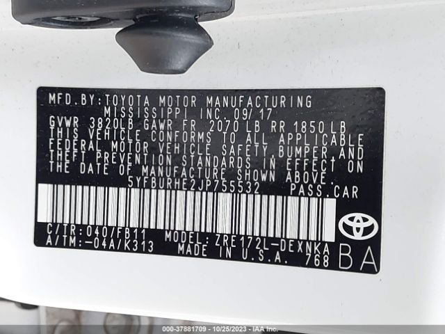 Photo 8 VIN: 5YFBURHE2JP755532 - TOYOTA COROLLA 