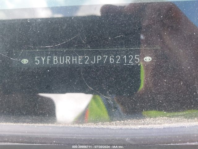 Photo 8 VIN: 5YFBURHE2JP762125 - TOYOTA COROLLA 