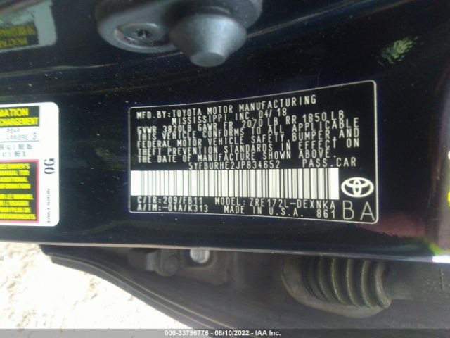 Photo 8 VIN: 5YFBURHE2JP834652 - TOYOTA COROLLA 