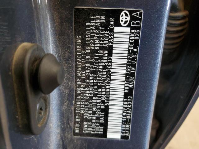 Photo 12 VIN: 5YFBURHE2KP936812 - TOYOTA COROLLA L 