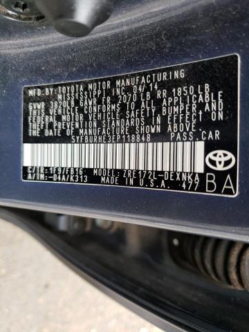 Photo 12 VIN: 5YFBURHE3EP118848 - TOYOTA COROLLA L 