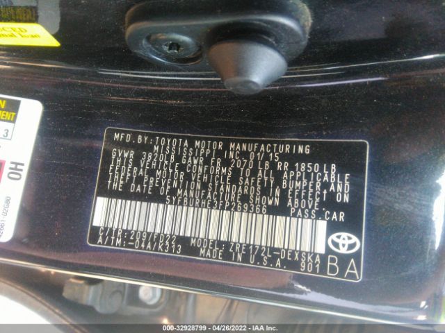 Photo 8 VIN: 5YFBURHE3FP269366 - TOYOTA COROLLA 